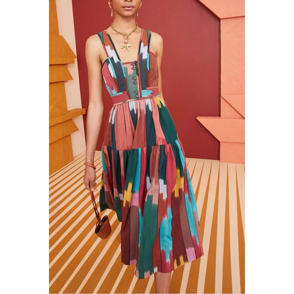 Ulla Johnson Varda Midi Dress Souk 6 - Picture 2 of 13